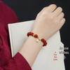 Red Agate & White Jade Zodiac Bracelet - Good Luck Beads for Women, Couples, and Special Gifts