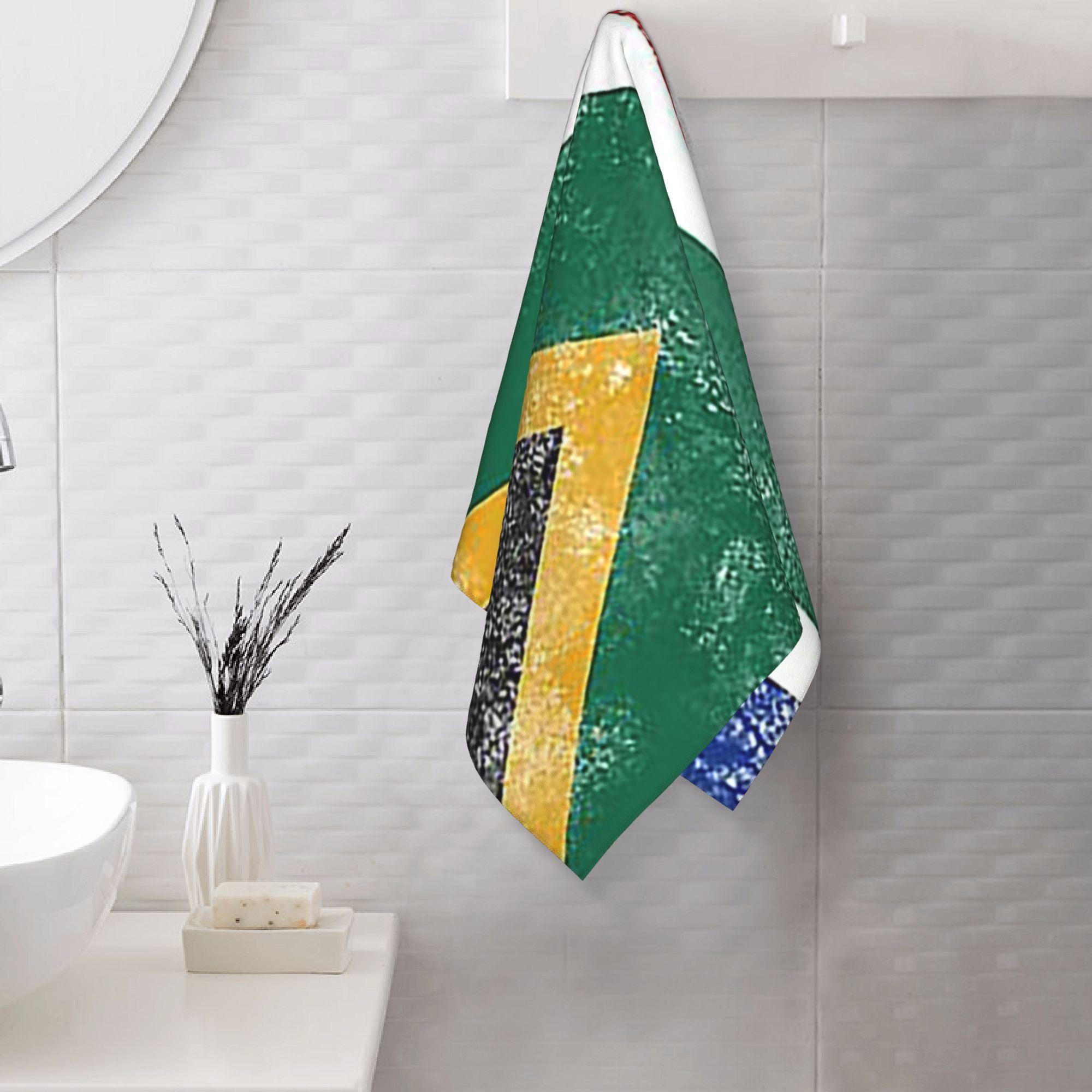 Ka Chen Muda White South Africa Flag Soft Face Towel Quick Dry Pool Bath Cotton Towels Absorbent Quick
