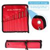 9PCS/Set Punch Removing Repair Tools Roll Pin Punch Set Multi-Size Steel with Bench Block Pin Punches and Hammer Car Accessory