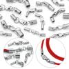 5Sets/Lot Stainless Steel Leather Cord End Caps With Lobster Clasp Connectors For Jewelry Making DIY Necklace Bracelet Connector