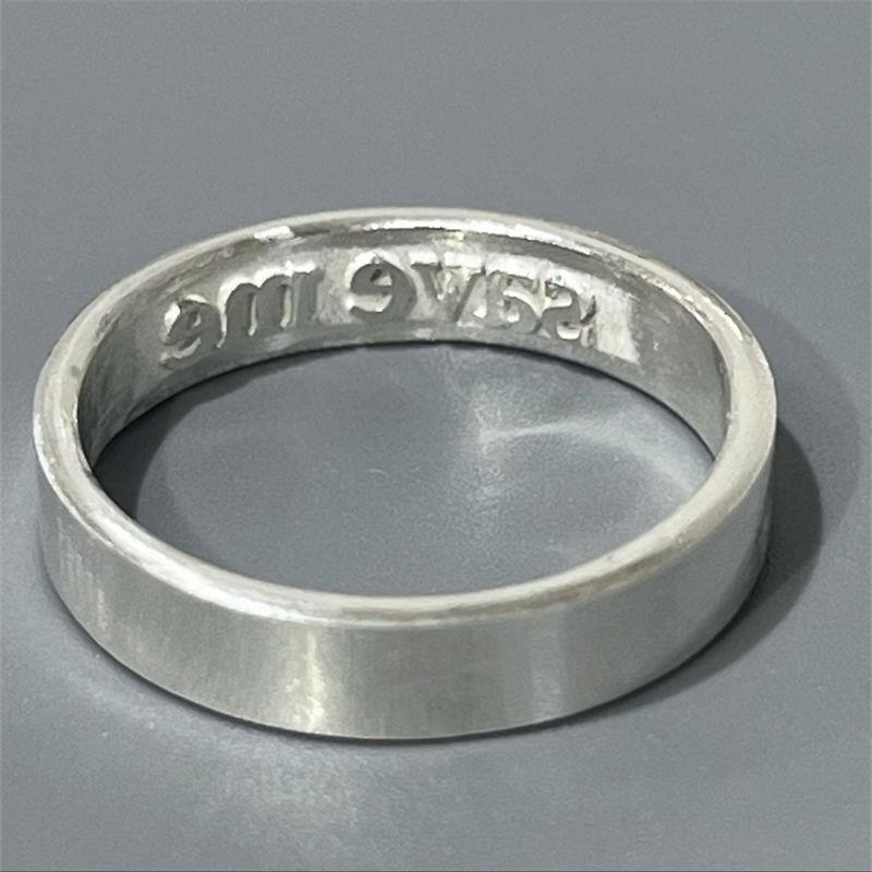 BTS I'm Fine Save Me Ambigram Ring Silver Engraved Band Minimalist Statement Ring Kpop Idol Fan Merchandise Jewelry Gift for ARMY