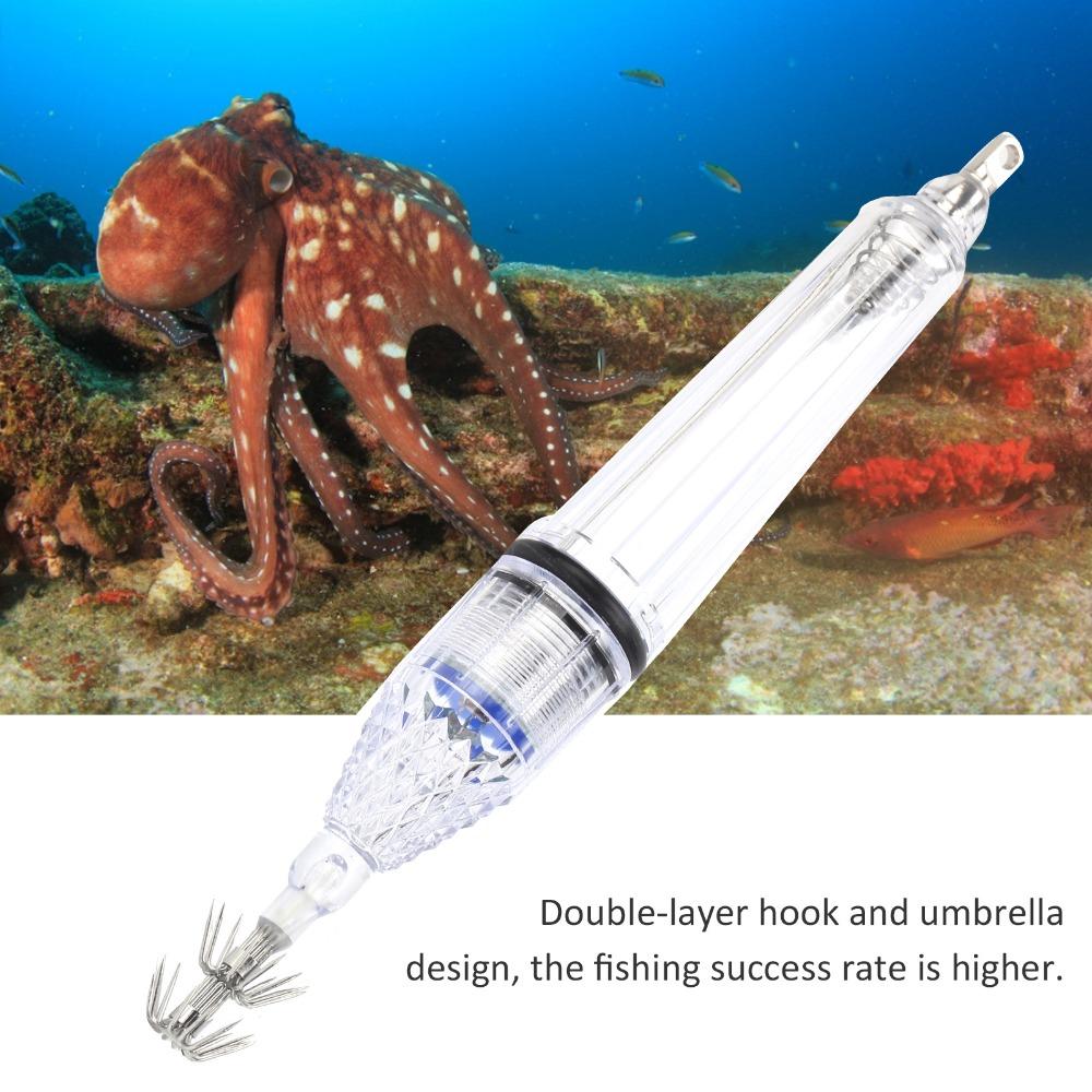 5PCS 17cm Squid Lure Light LED Attracting Lamp Durable Fishing Bait Light Sea Fishing