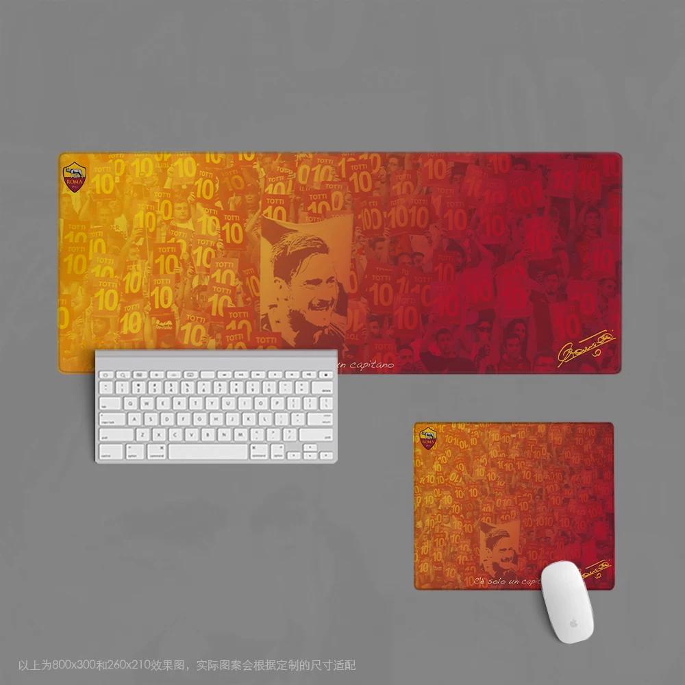 New Creative Extra Large Leather Non-slip Stain Resistant Mouse Pad Office Keyboard Table Football Fan Supplies Student Gift Roma Totti Periphery