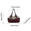 PU Women's Shoulder Bag with Denim Patchwork Armpit Handbag Fashion Crossbody Bag  Casual Outing