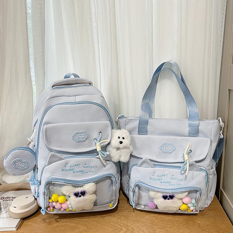 New Japanese Ins Wind Backpack Splash Proof Sweet Leisure Bag Travel Light and Large Capacity Female Backpack.