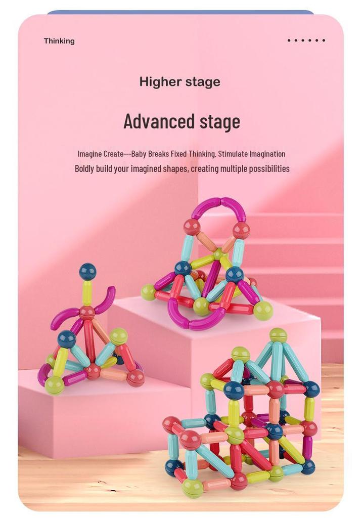 Cross-border Magic Magnetic Building Blocks for Toddlers - Educational and Versatile Magnet Sticks