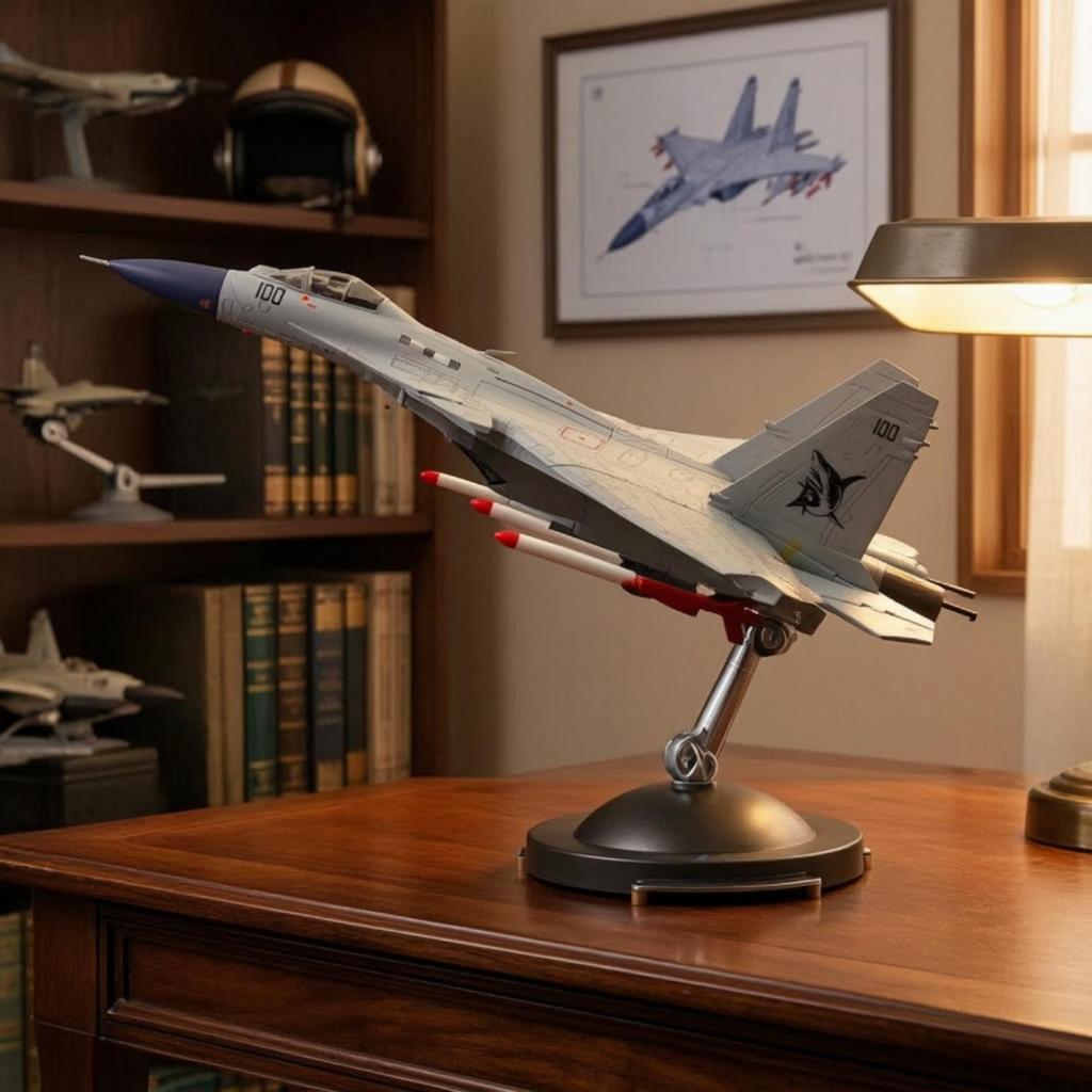 Fighter Model Kit with Display Stand 1:72 Scale CarrierBased Detailed Toy for Aviation