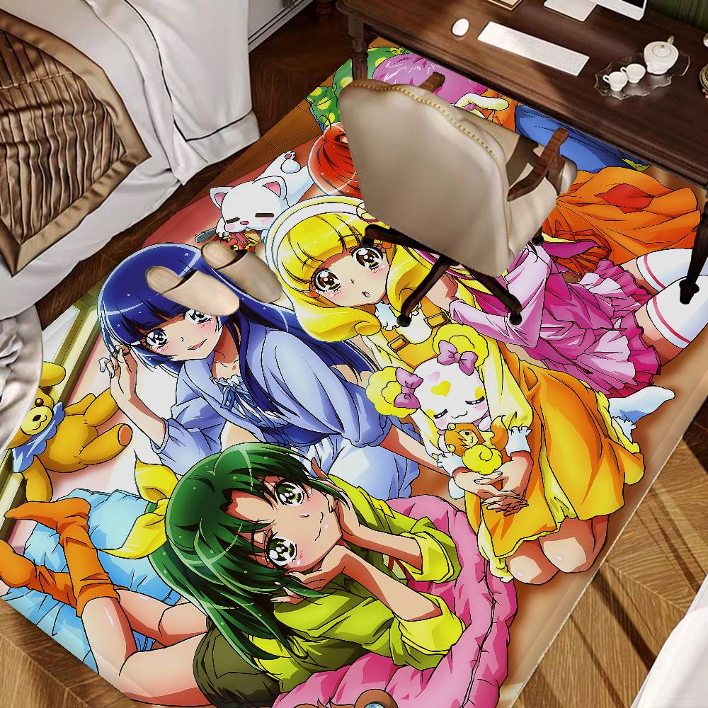 Smile Precure Anime Floor Mat Cheaper Anti-slip Modern Living Room Balcony Printed Bedside Mats