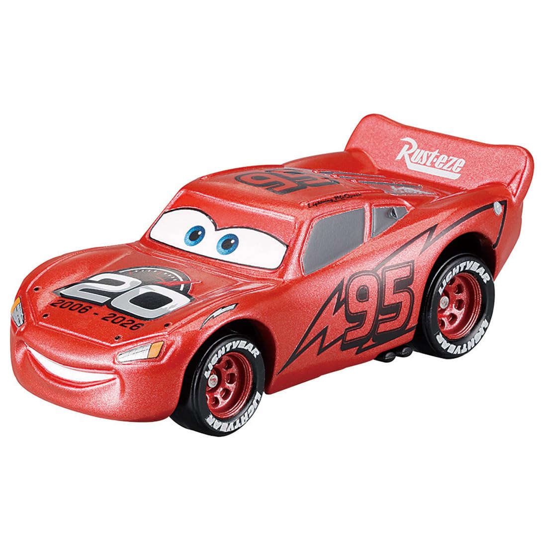 Takara Tomy Disney Cars Tomica C-03 Lightning McQueen Mini Car Toy 20th Anniversary Edition Ages 3 and Up