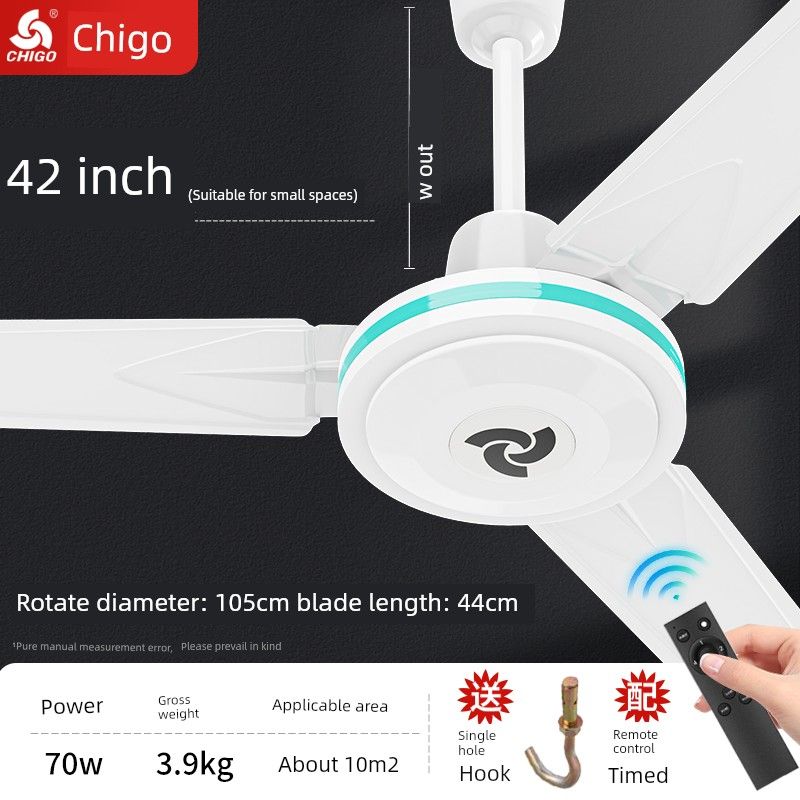 and Quiet Operation for Home Use in the Living Room, Iron Blades, 2026 New Model, Industrial Ceiling-Mounted Remote-Controlled Commercial Electric Fan