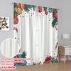 2 Stück, 2D-Flachdruck Vorhänge Weihnachtsornamente Geschenke Festlich (2) Polyester gewebt (ohne Stange) Festlich für Schlafzimmer,