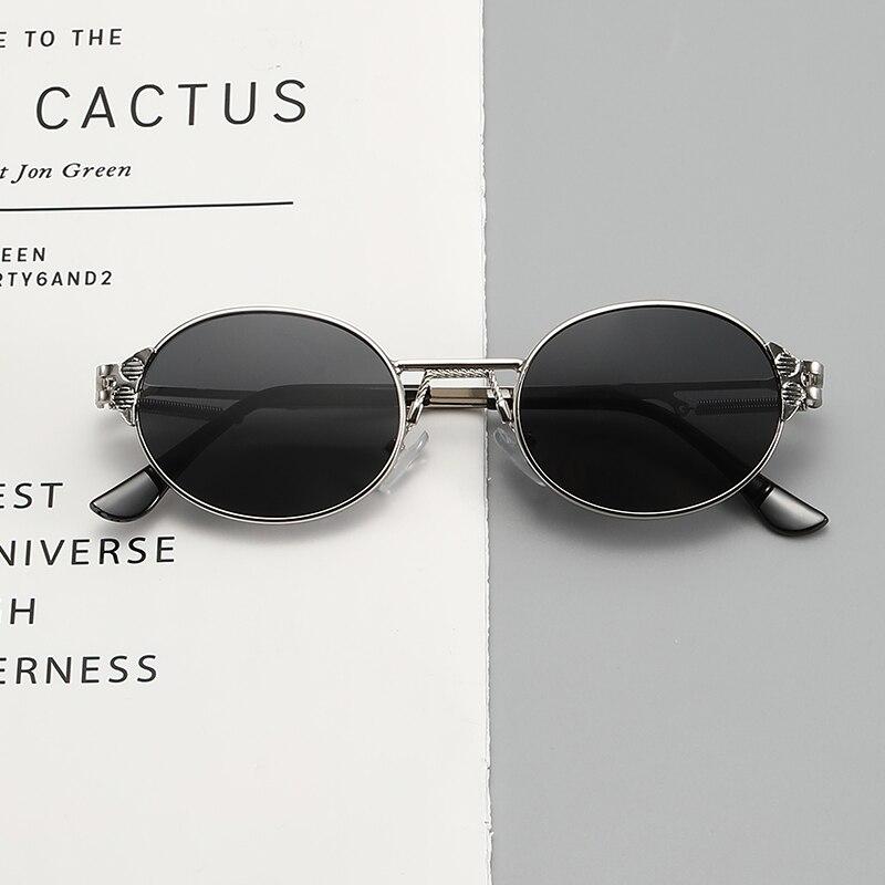 New Round Frame Retro Metal Sunglasses Personalized Unisex Fashion Eyewear For Men And Women