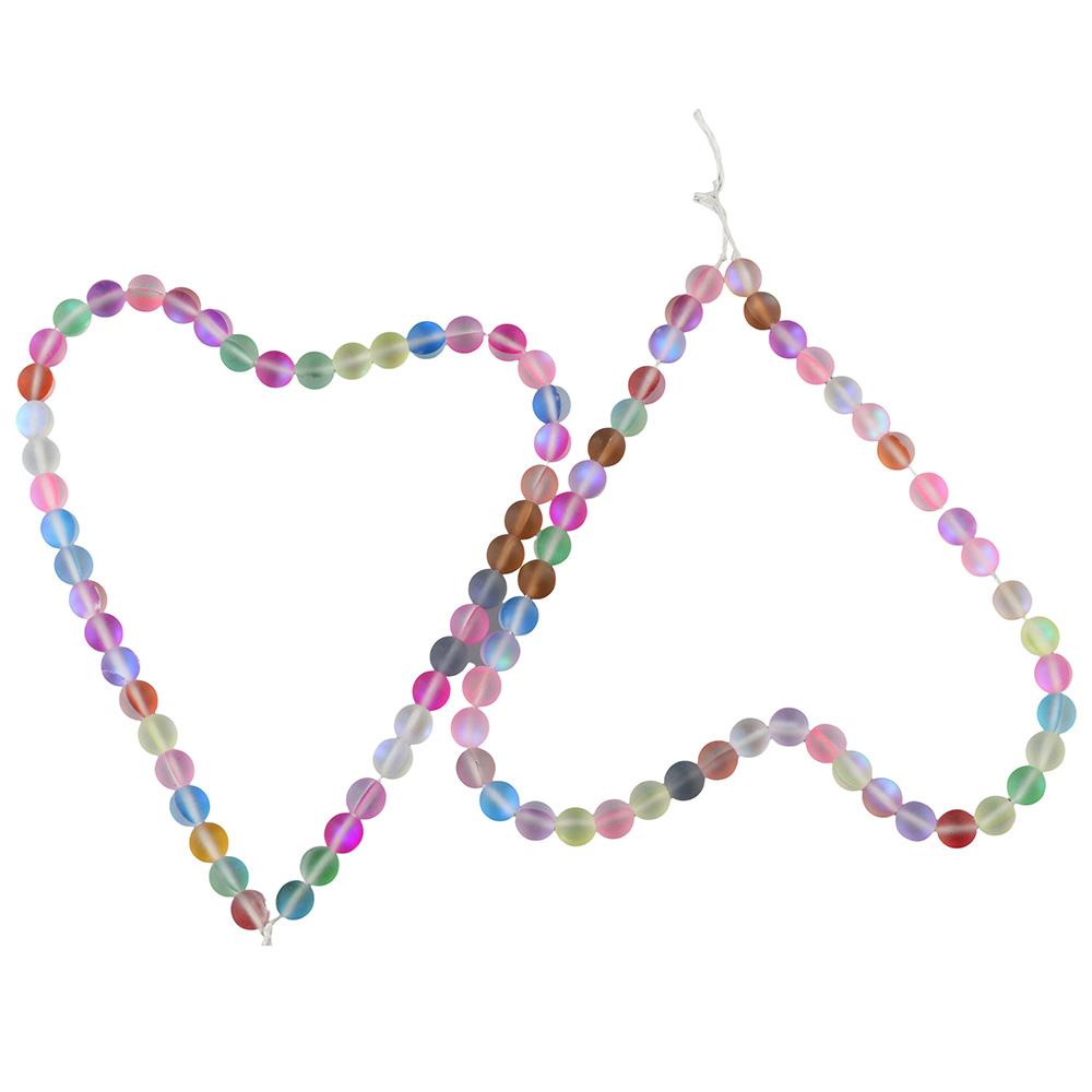 

94 шт. Радуга 8 мм стеклянные бусины 8 мм Русалка стеклянные бусины DIY изготовление ювелирных изделий блестящие бусины ожерелье