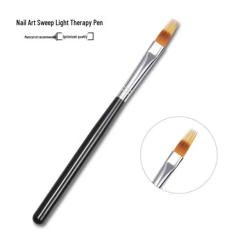 

Serrated Gradient Nail Art Brush: Super Soft Gel Pen with Flat Head and Plastic Handle