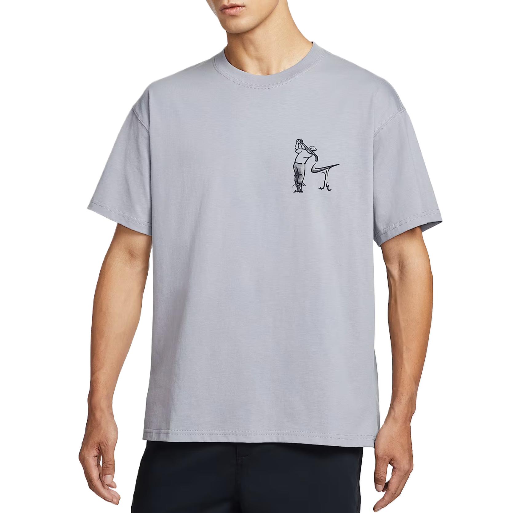 

Nike Max90 Golf Приятная к коже футболка с круглым вырезом Мужские топы Серый HV1791-067 S