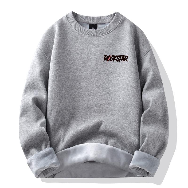 Padded Hooded Sweater Men's Autumn and Winter New Cotton Couple Models Thickened Loose Youth Jacket