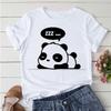 Summer Tshirts Cartoon T Shirt Unisex Kawaii Panda Yoga Print Graphic T Shirts Cute Girl Harajuku Anime Cartoon Female Clothes