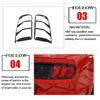 Tail Light Guard Cover Frame Rear Lamp Trim Bezels for Ford Mustang 2018-
