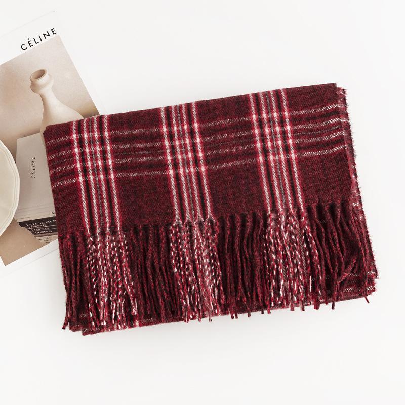 

Уличный шарф из имитации кашемира Модный шарф для通勤 Женский простой и универсальный шарф Теплая шаль 70*180cm