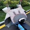 Thickened Windproof Electric Motorcycle Windshield Cover - Waterproof, Fleece-Lined for All Seasons