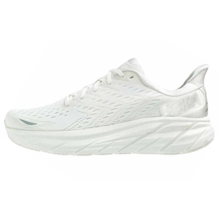 HOKA  Clifton 8 Wide White Women Sneakers 1121375-WWH
