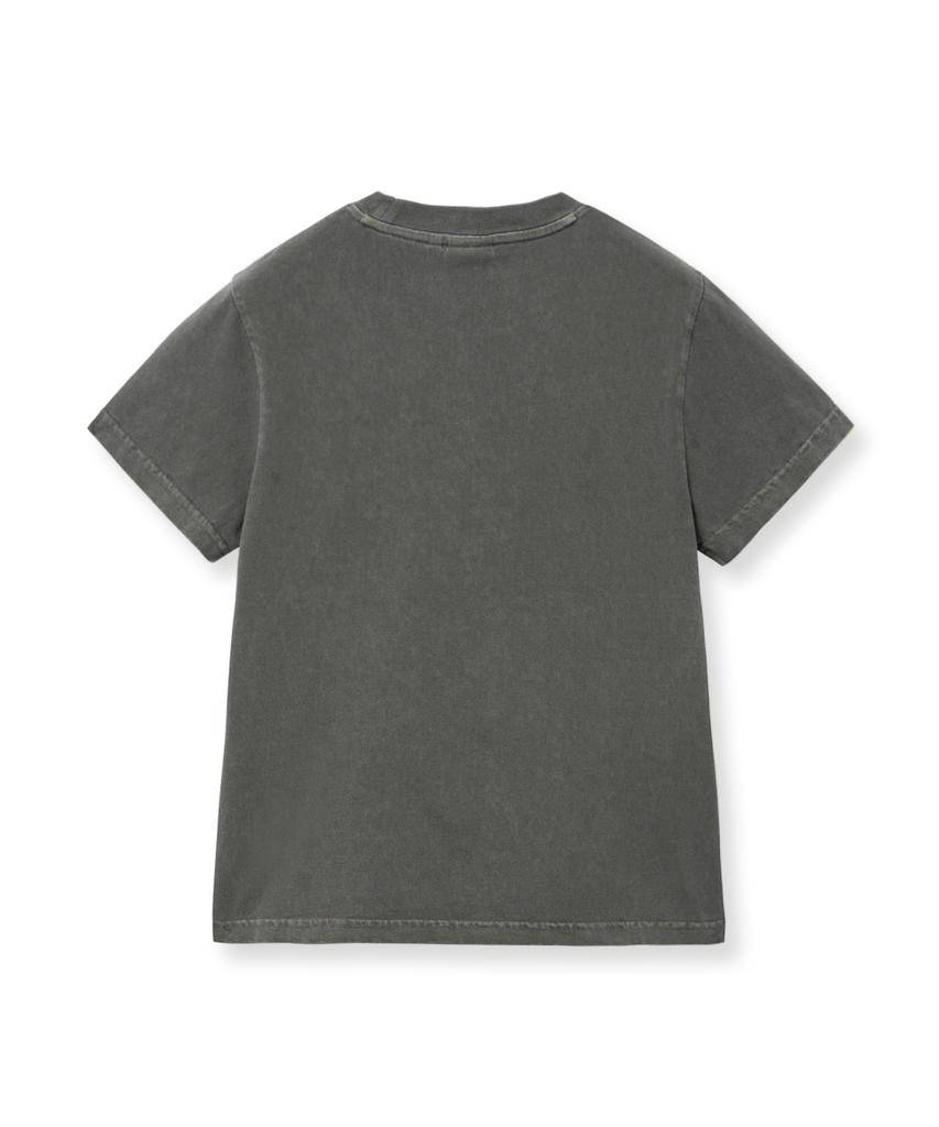 YALE Women'S Pigment Applique T-Shirt_Charcoal