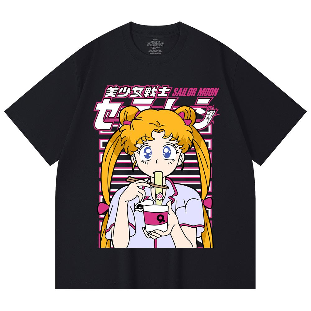 T-shirt Unisex Pesante 100% Cotone 230 g/m² Stampa Sailor Moon V3 Minako