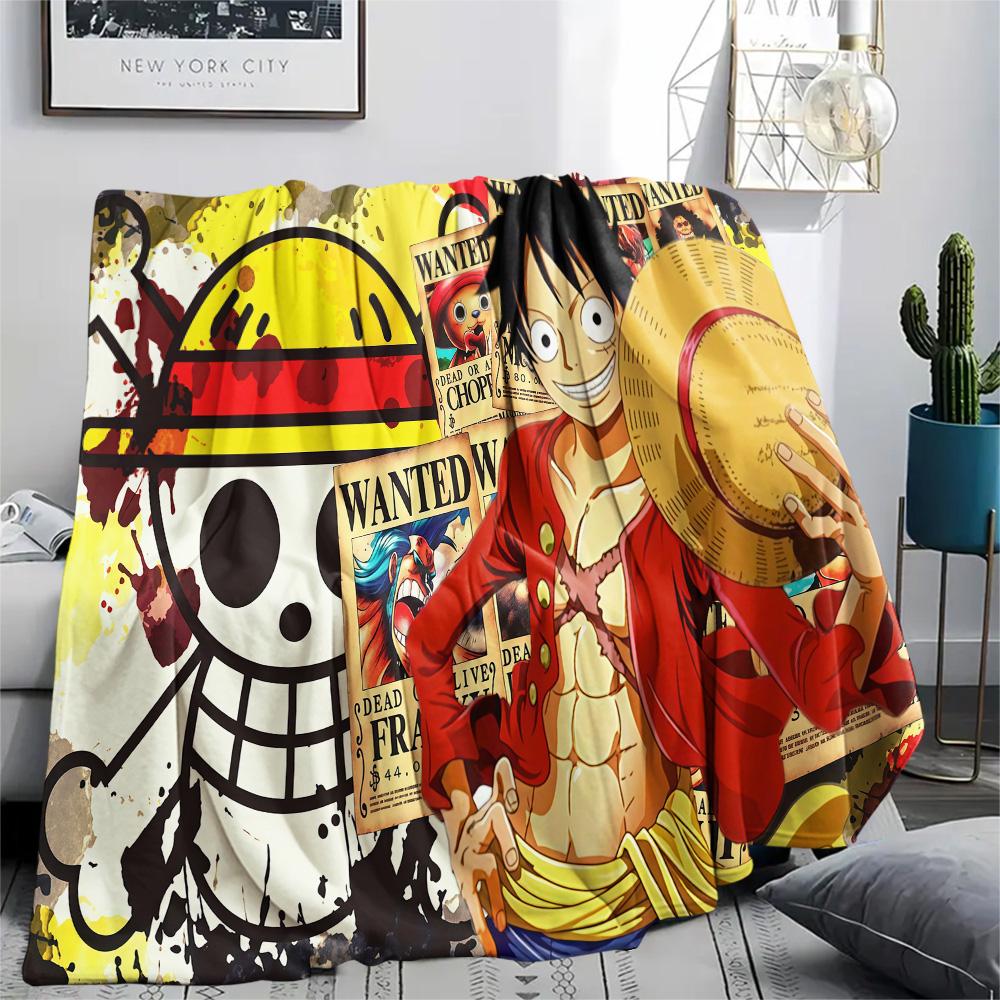 1pz Una Pezzo Monkey D Luffy Coperta in Flanella Fantasia Adatta a Tutte le Stagioni per Arredamento Casa Calore e Comfort Regali Regalo Festivo