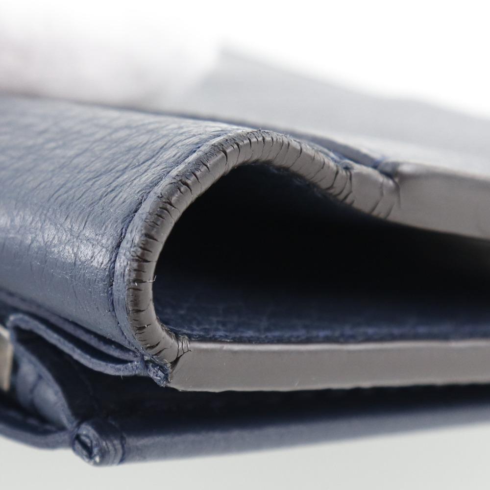 Louis Vuitton Portefeiulle Braza Purse M58818 Parnasea Océan Navy Blue Taurillon Clemence Mens Used