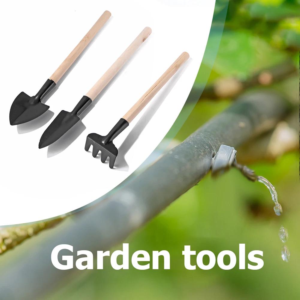 Set di 3 pezzi di attrezzi da giardinaggio Mini pianta fiore pala rastrello combinazione utensili a mano Tre pezzi vaso piccola pala giardino piccola pala di ferro
