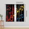 Spring Summer Curtains Vibrant Musical Notes Art Digital Print Drapes Polyester Home Decor Bedroom Living Room Study Set Of 2 Made Great