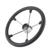 15.5in Boat Steering Wheel 304 Stainless Steel with PU Foam Marine Hardware Accessory