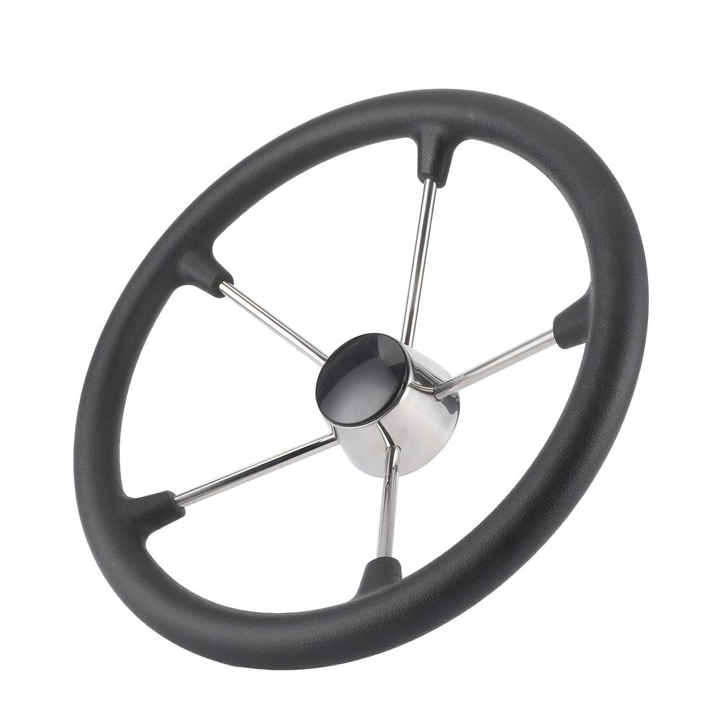 15.5in Boat Steering Wheel 304 Stainless Steel with PU Foam Marine Hardware Accessory