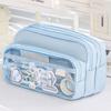 Capacity Pencil Case Stationery Pen Bag Beauty Bag Portable Cosmetic Storage Bag Back School
