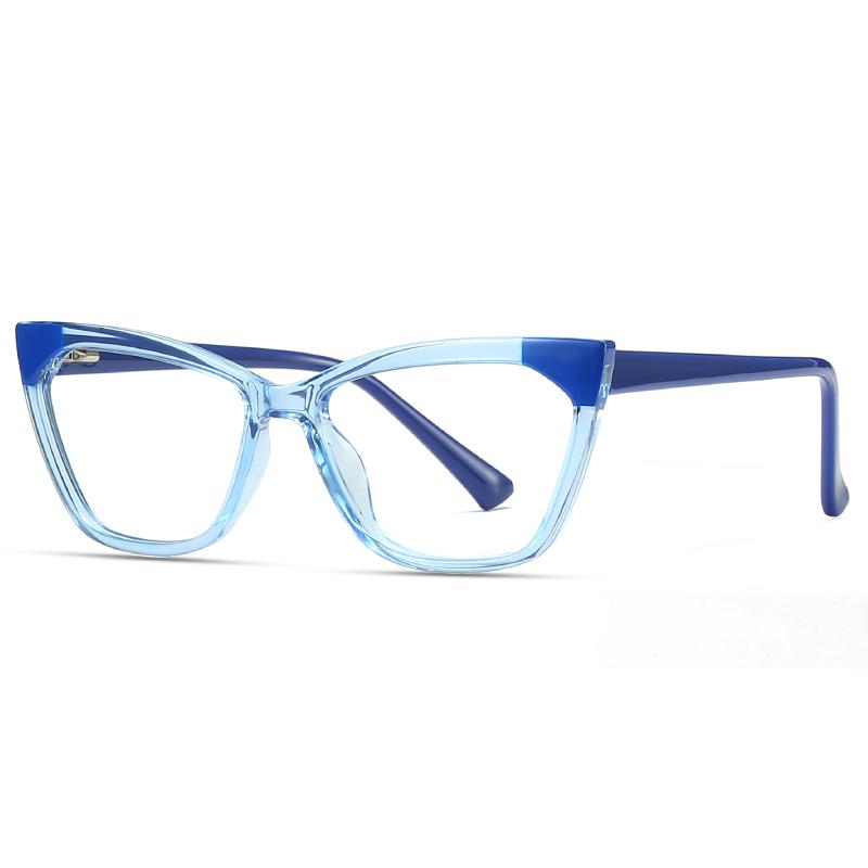 Spring Hinge Blue Light Blocker Cat Eye Presbyopic Glasses Women Fashion  Farsighted Eyeglasses Magnifier +0.25 +0.5 To +6.0
