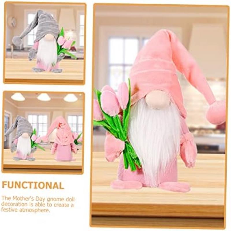 Amosfun 2 Pack Dwarf Dolls Cute Gnome Plush Toys Soft Stuffed Animals Desktop Decor Gift for Birthday Party