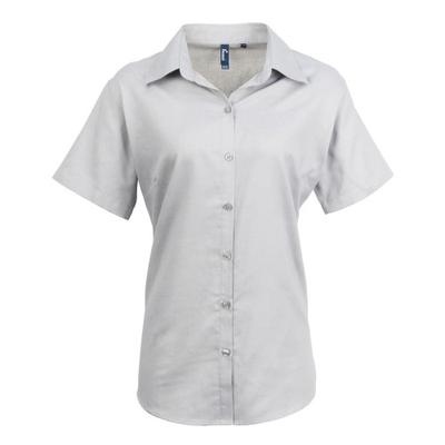 Womens/Ladies Signature Oxford Short Sleeve Work Shirt