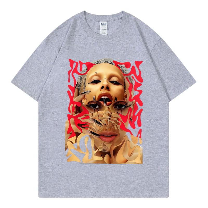 Singer Doja Cat Graphic T Shirts Men Women Clothing Fashion Aesthetic Short Sleeve Tshirt Summer Casual Loose Cotton Tshirts