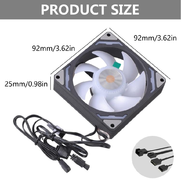 90mm ARGB LED Fan With PWM Control  ARGB LED Lights Optimal Airflows For Home Offices Desktop Case Fan