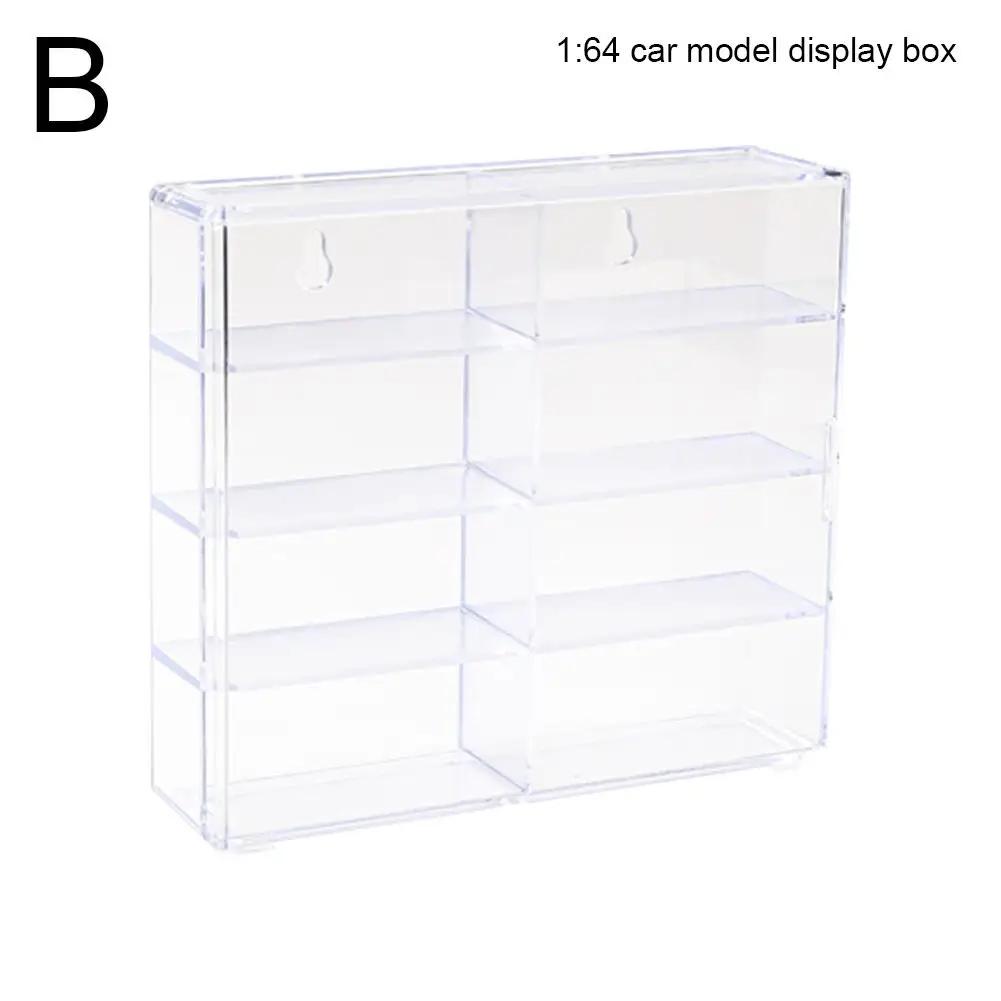 

1:64 Акриловая витрина для машинок Hot Wheels, игрушечная модель автомобиля, 8-ячеечная стойка-кабинет, пыленепроницаемая, штабелируемая коробка для хранения машинок для Hotwheels чистый