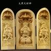 Boxwood Beautiful Hand-Carved Wooden Statue of the Thousand-Armed Guanyin Bodhisattva