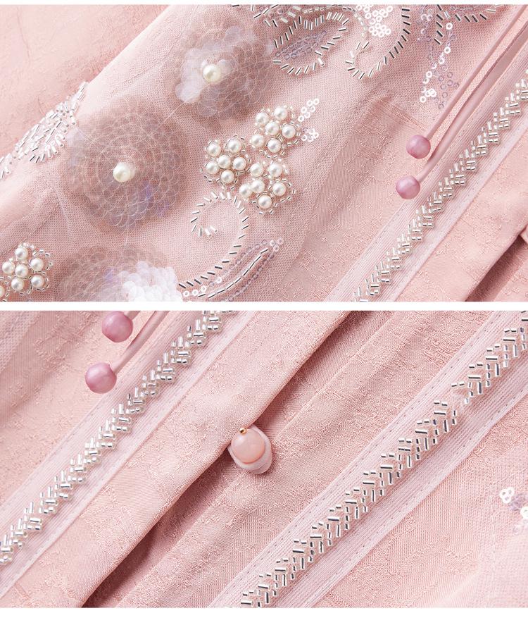 New Chinese Style Spring 2025 Beaded & Sequined Embroidery Short Jacket with Frog Button - YJ8517