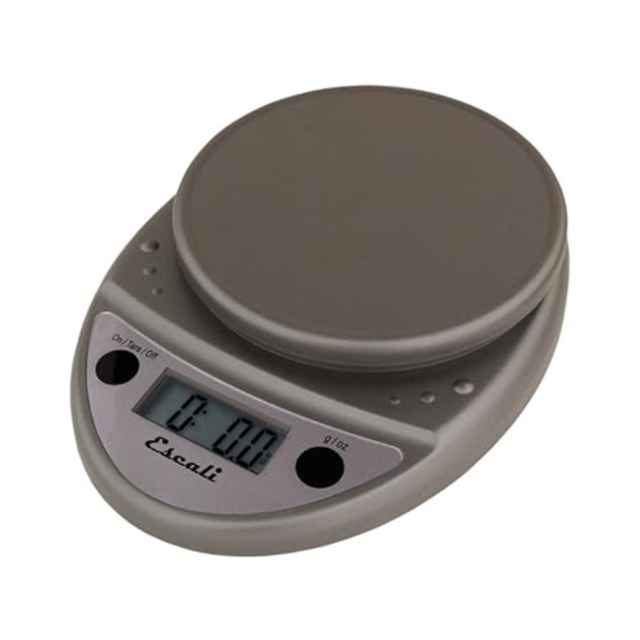 

Escali Digital Kitchen Scale 11 lb Ccity Tare Function Precise Readout Compact 8.5 x 6 Metallic Plastic Model SCDG11M United States