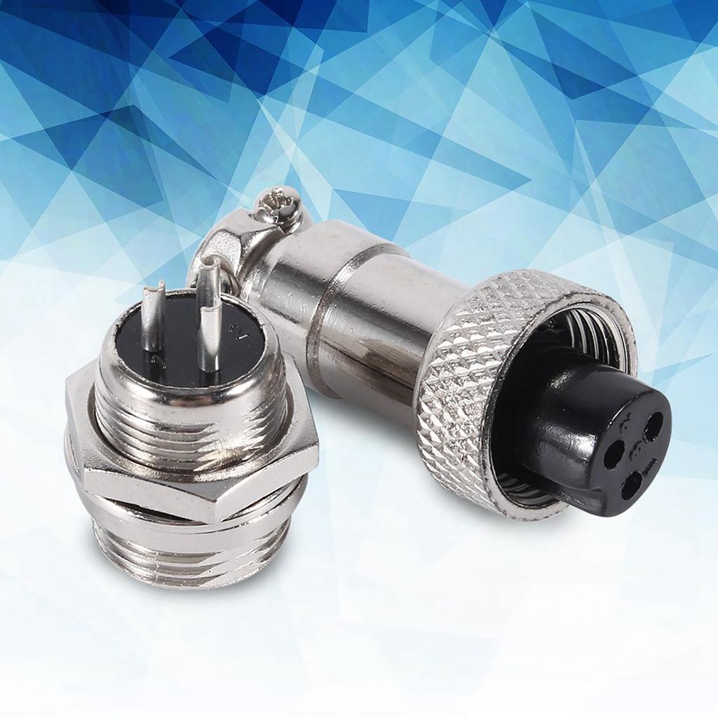 10 Set GX12 3Pin 12mm Aviation Plug Male Female Metal Socket Connector