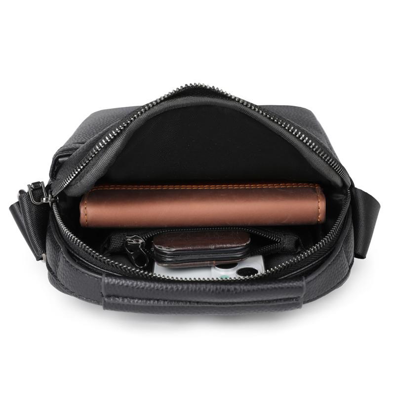 Business Style Men's Shoulder Bags PU Leather Man's Small Messenger Bag Luxury Design Men Handbag Bag Shoulder Bags