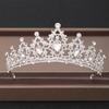 DIEZI Elegant Luxury Girls Crystal Bridal Tiara Crown Birthday Party New Fashion Bride Queen Headbands Hair Jewelry Accessories