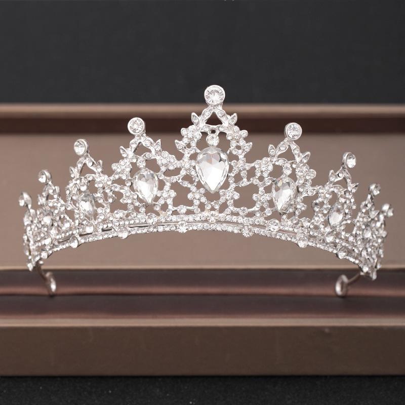 DIEZI Elegant Luxury Girls Crystal Bridal Tiara Crown Birthday Party New Fashion Bride Queen Headbands Hair Jewelry Accessories