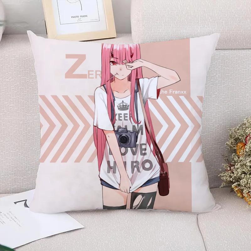 Cushion Cover  Darling in the FranXX Decorative Pillowcases  Fall Decor Pillowcase Car Decoration Pilow Cases Pillow
