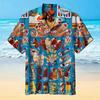 Kaltes Eis-Grafik Hawaiianisches Hemd für Herren 3D-Druck Eislutscher Aloha Hemden Sommer Kurzarm Strand Revers Bluse Oberteile