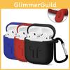 Airpods Protective Case Set Silicone Flip Style Trendy Solid Color